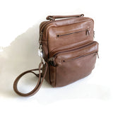 Man's Crossbody Leather Book Bag