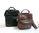Man's Crossbody Leather Book Bag