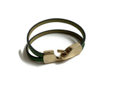 Leather Bracelet with Simple Hook Closure