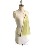 yellow leather fanny pack