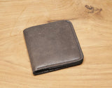 Personalized Leather Minimalist Wallet Distressed Brown