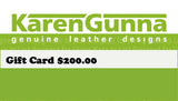 Karen Gunna Gift Cards in $25.00, $50.00, $100.00 & $200.00 options