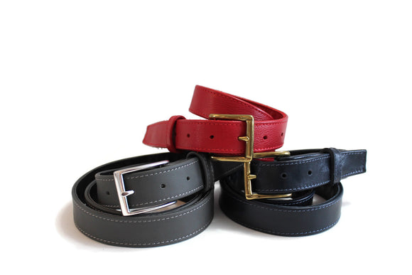 Custom-made Pliable Narrow Leather Belt Available in any Colour- 1 1/8