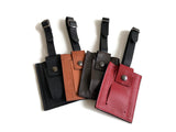 leather luggage tag