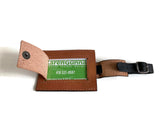 leather luggage tag