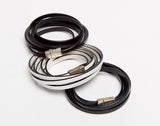 Magnetic Leather Multi Wrap Bracelet