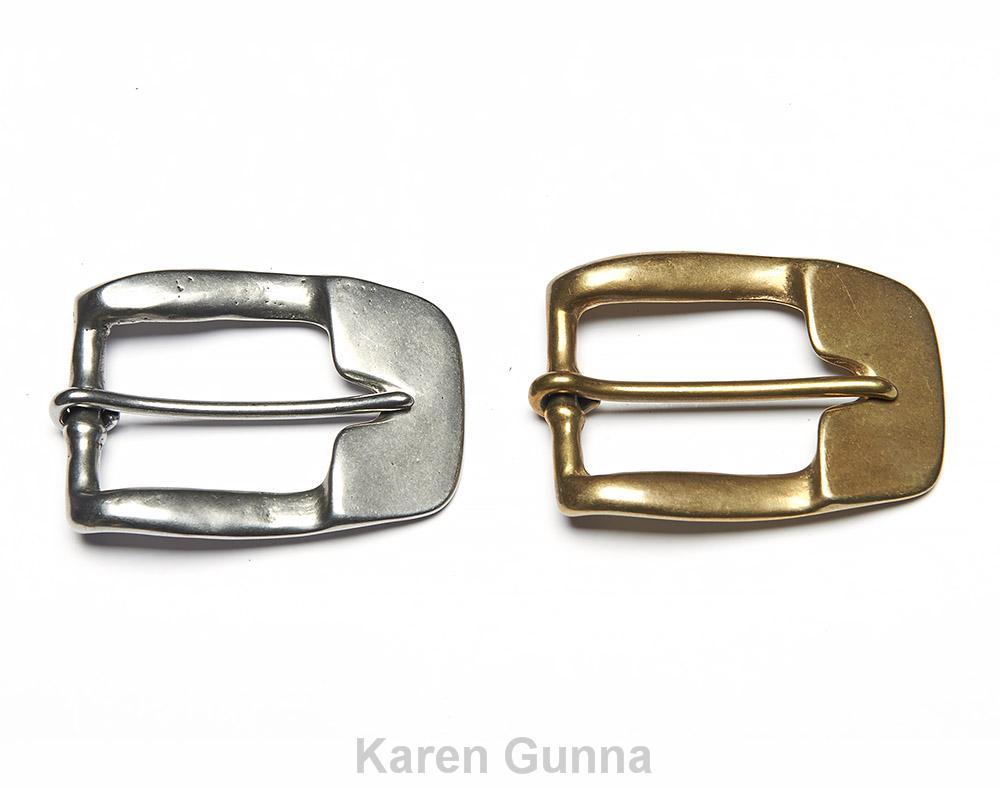 Hand Forged Solid Brass Buckle With Wide Genuine Leather Belt – KarenGunna
