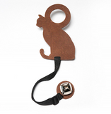 Leather Cat Toy Brown