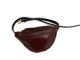 Discounted Sale, Brown Leather Traditional Fanny Pack, Bum Pouch, Waist Bag