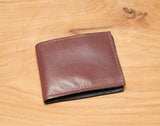 Mens Slim Engraved Leather Wallet with Hidden Pocket- The Jimmy