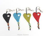 Leather Purse Charm Key Chain
