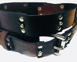 detail of Studded leather Belt