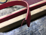 Handmade, Genuine Red Solid Leather Belt Made From Vegetable Tanned Leather