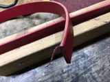Handmade, Genuine Red Solid Leather Belt Made From Vegetable Tanned Leather