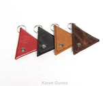 Triangular Leather Coin Pouch