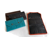 Leather Credit Card Wallet, Travel Wallet, Long Leather Wallet With RFID-The Louise