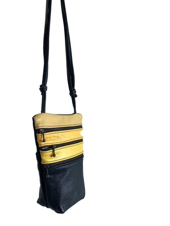 Clearance Sale Handmade Yellow Leather Small Sized Cross Body Bag - The Anna