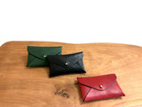 Leather Business Card Holder, Minimalist Leather Credit Card Pouch