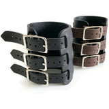 wide leather cuff w buckles