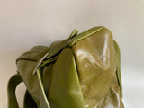 lime leather backpack