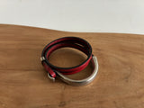Delux Hook Leather Bracelet, Wrapped Leather Bracelet.