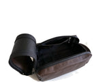 Double Zip Leather Toiletry Case, Mens Shaving Kit, Razor Bag, Dopp Kit
