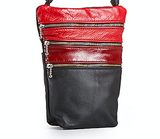 Handmade Leather Medium Sized Cross Body Bag Emma Red