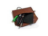Button Flap Leather Pouch