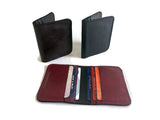 Leather Wallet with RFID Option and 6 Credit Card Slots, Leather Credit Card Wallet- The Hudson