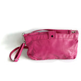 Clearance Sale Lime Green Leather Crossbody Bag that Converts to a Clutch Bag