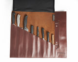 Tough Chefs Leather Knife Roll, Gift for Chef, Personalized Leather Knife Roll