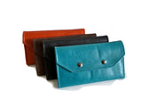 Leather Credit Card Wallet, Travel Wallet, Long Leather Wallet With RFID-The Louise