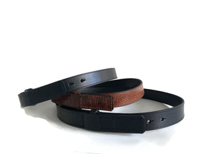 Mechanics Leather Belt, Buckleless Leather Belt, Handcrafted in Toronto, Plus Size Belts