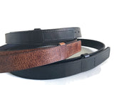 Mechanics Leather Belt, Buckleless Leather Belt, Handcrafted in Toronto, Plus Size Belts