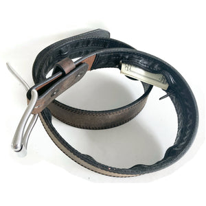 Leather Money Belt, Travellers Belt, Belt with Hidden Money Pocket,  Plus Size