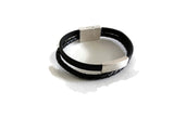 Unisex Braided Leather Bracelet with Magnetic Closure and Tube