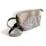Clearance Sale Handmade Large Taupe Leather Crossbody Handbag with Many Compartments-The Ruby