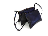 Clearance Sale, Black Leather Crossbody Bag, 3 bags in one Stye