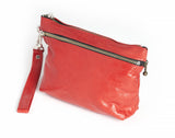 red 3 zippered wristlet