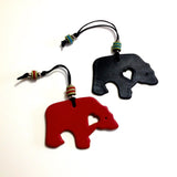 Leather Animal Christmas Tree Decorations, Christmas Bear Ornament.