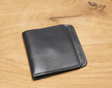 Personalized Leather Minimalist Wallet Black