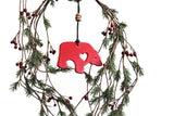 Leather Animal Christmas Tree Decorations, Christmas Bear Ornament.