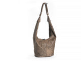 Large Genuine Leather Big Hobo Bag Distressed Brown Nora