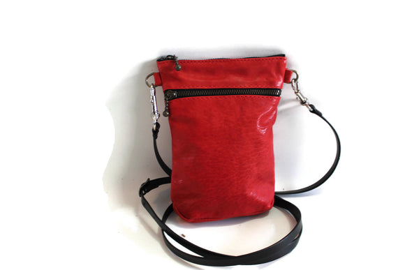 small leather phone purse