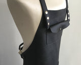 Heavy Duty Leather Work Apron Black Top only