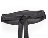 Wide Leather Wrap Belt