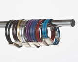 Leather Magnetic Bracelet With Antique Silver Beads