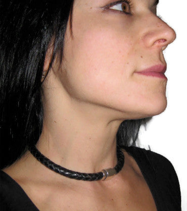 Unisex Thick Leather Choker