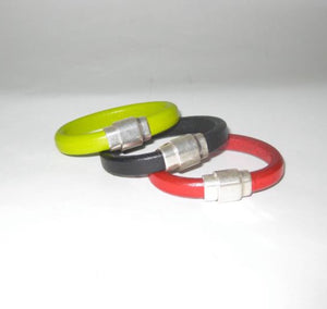thick leather magnetic bracelet