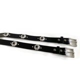 black leather concho belt